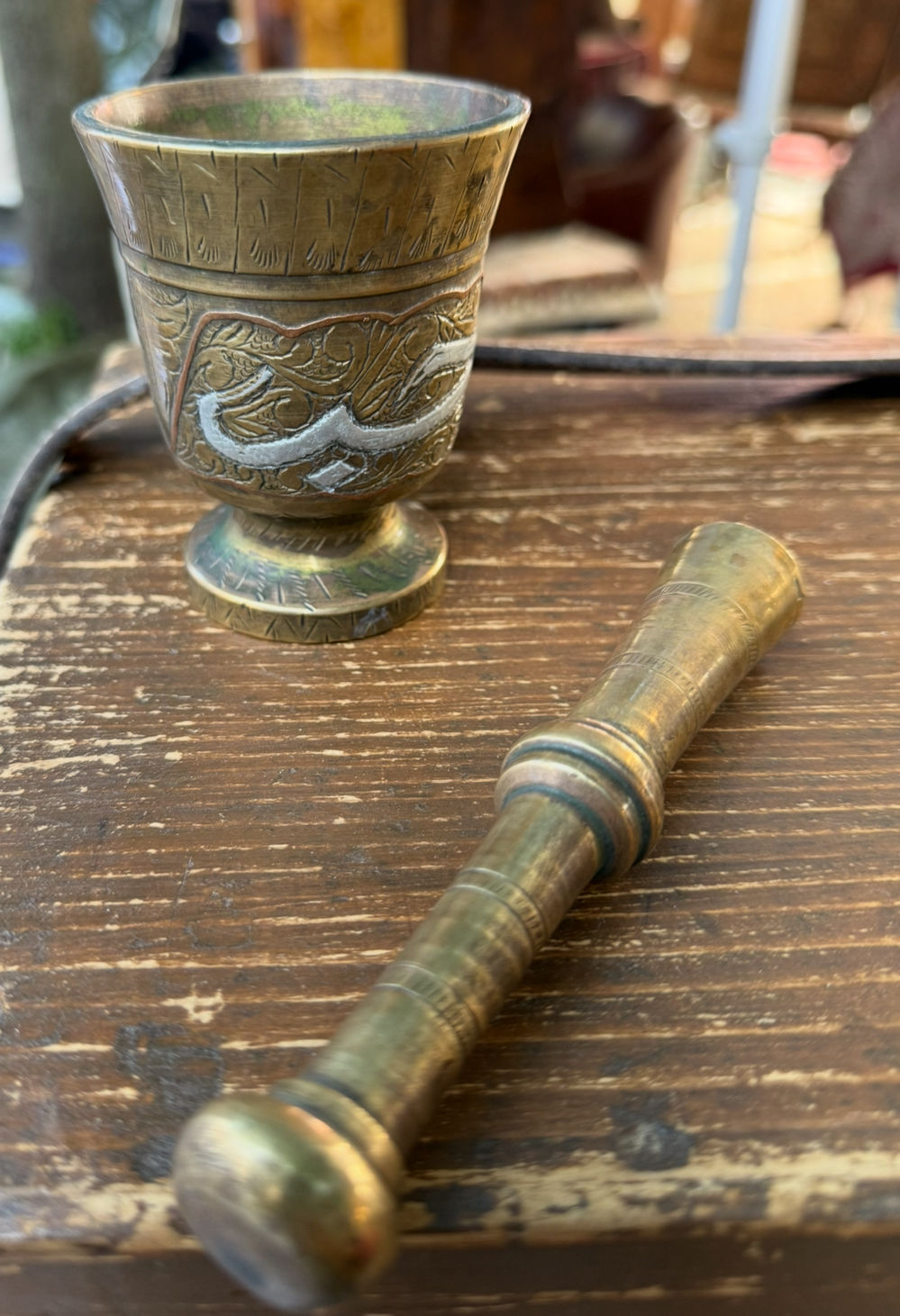 Mortier Laiton doré 