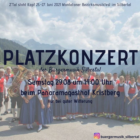 Platzkonzert am 29.08 um 14:00 Uhr beim Panoramagasthof Kristberg