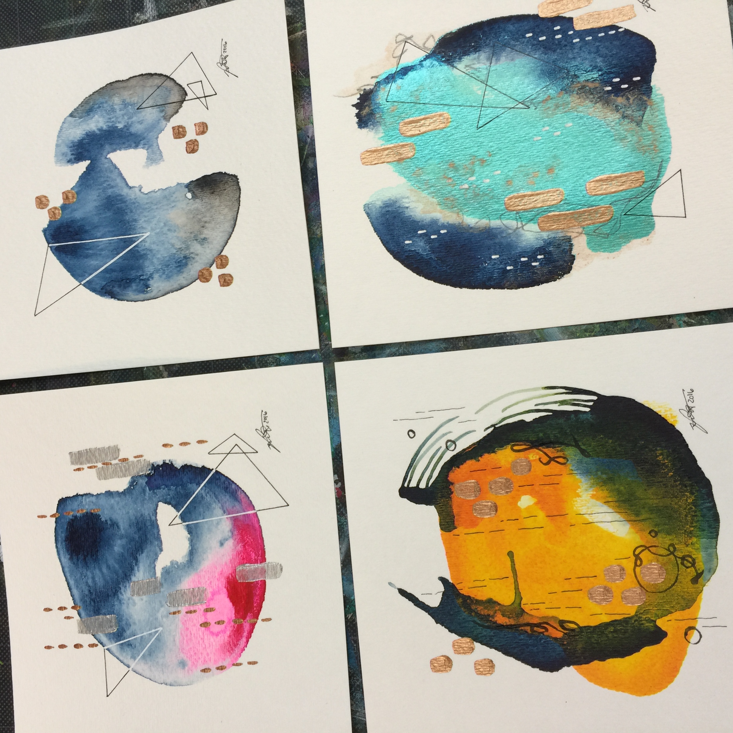 Abstract Color Study 1-4