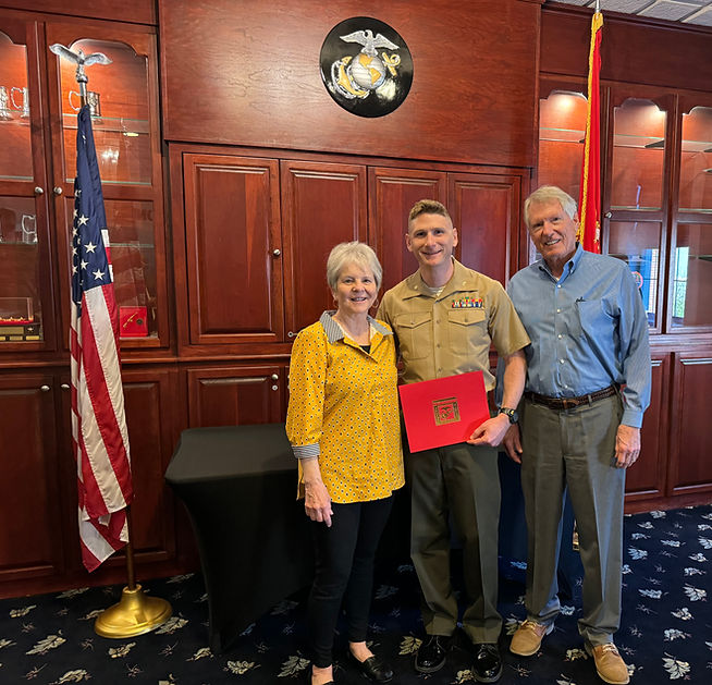 Kathryn Andrew & Henry at Marine graduation