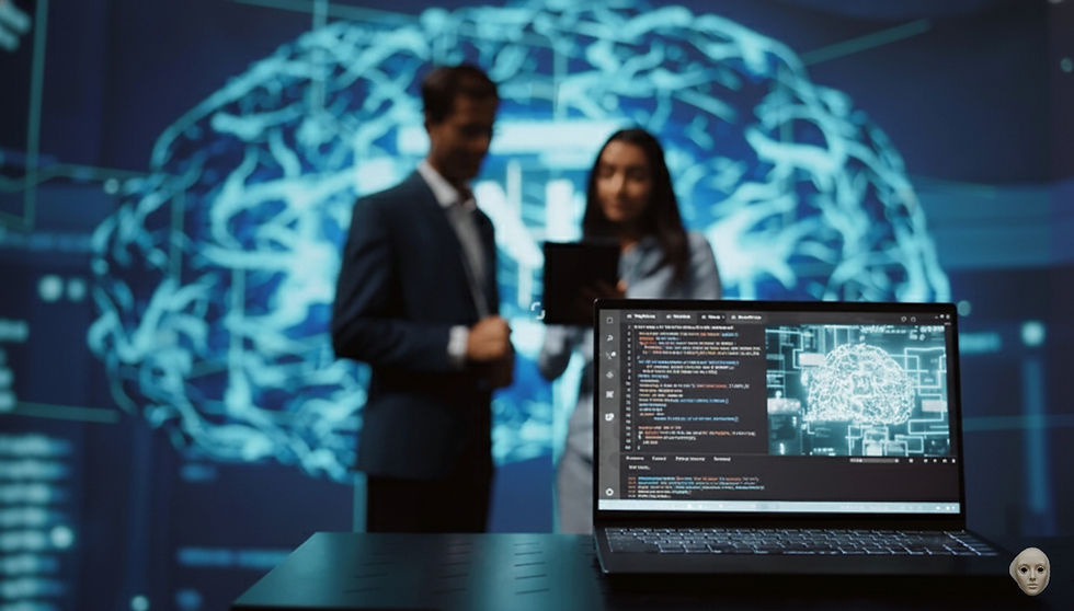 Ilustração digital futurista representando o Deep Research do ChatGPT, simbolizando um agente de inteligência artificial a realizar uma investigação autónoma na internet.