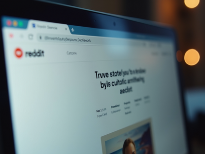 Close-up view of a computer screen displaying Reddit interface