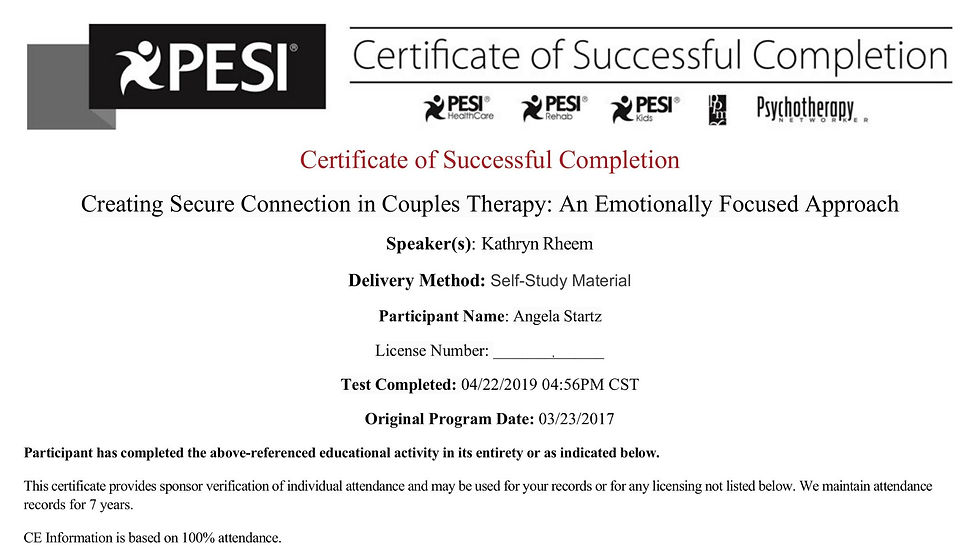 EFT Approach: Creating Secure Connection in Couples
