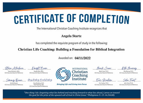 ICCI certification Christian Life Coaching Building a Foundation for Biblical Integration