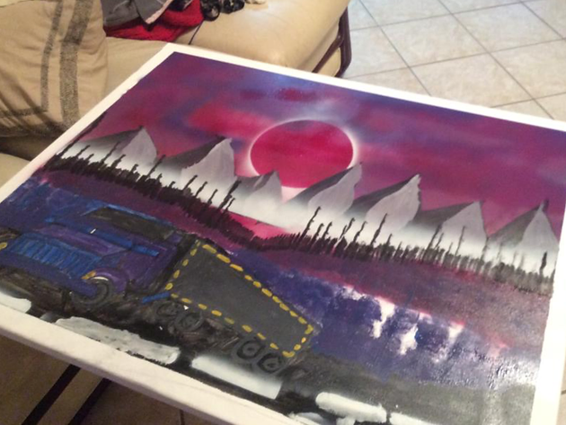 Sunset Spray Paint Art
