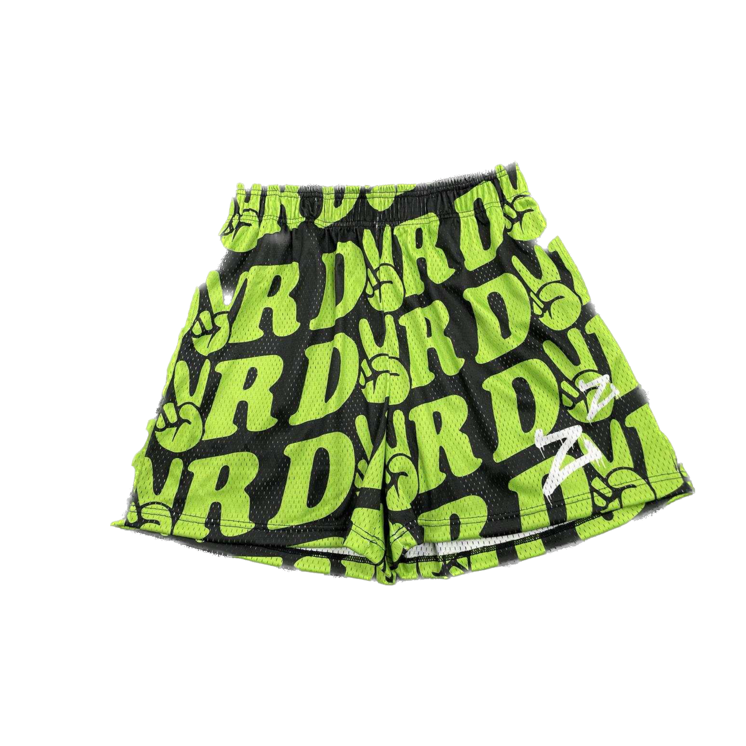 Green D✌🏾R Mesh Shorts 