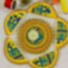 Yellow Tea Light Pichwai Rangoli Set (6 pc Set)