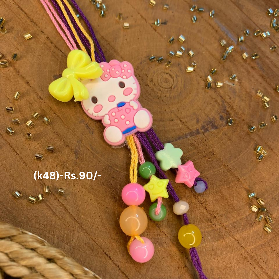 Hello Kitty Pink Kids Rakhis Hanging Rakhi (K48)