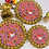 Thumbnail: Green Peacock and Pink Cow Double Sided Pichwai Coaster Set (3 Pc)