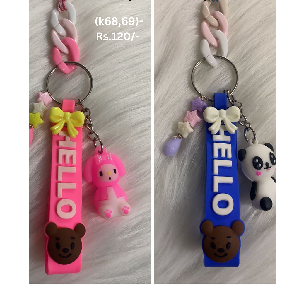 Hello Bands Pink and Blue Kids Hanging Rakhi Pair of Two (K68/K69)