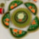 Green Tea Light Patola Rangoli Set (6 pc Set