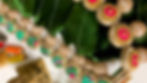 Mango Leaf (Aam Pata) Pink and Green Double Sided Pichwai Hanging (Toran)