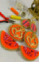 Orange Ganesha Door Hanging (11 Inch)