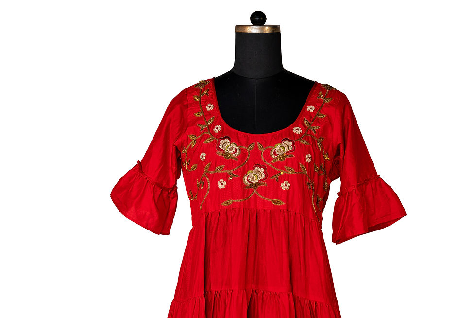 Thumbnail: Cinnabar Henna Red Dress