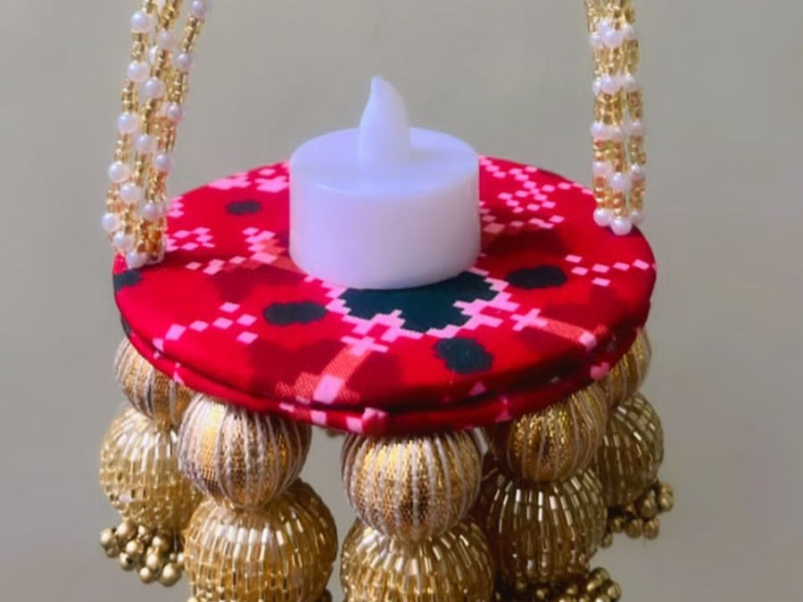 Red Patola Mini Lantern