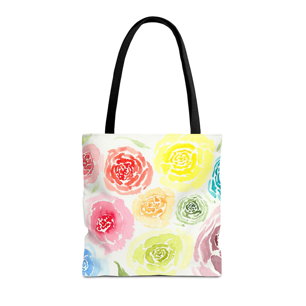 Thumbnail: Bring Me a Bouquet - All-Over Floral Print Tote Bag
