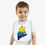 Thumbnail: Jersey Bib - Maine Outline with Waves, Mountains, and Sun Design