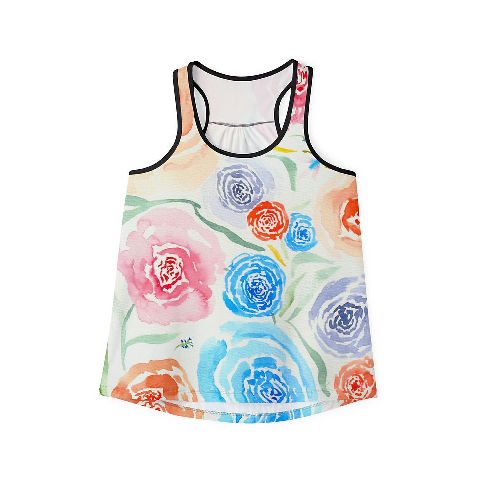 Thumbnail: Pretty Party Bouquet Floral Print Tank Top 