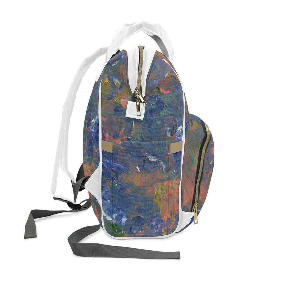 Thumbnail: Diaper Backpack - Vibrant Abstract Print - Freaking Rad