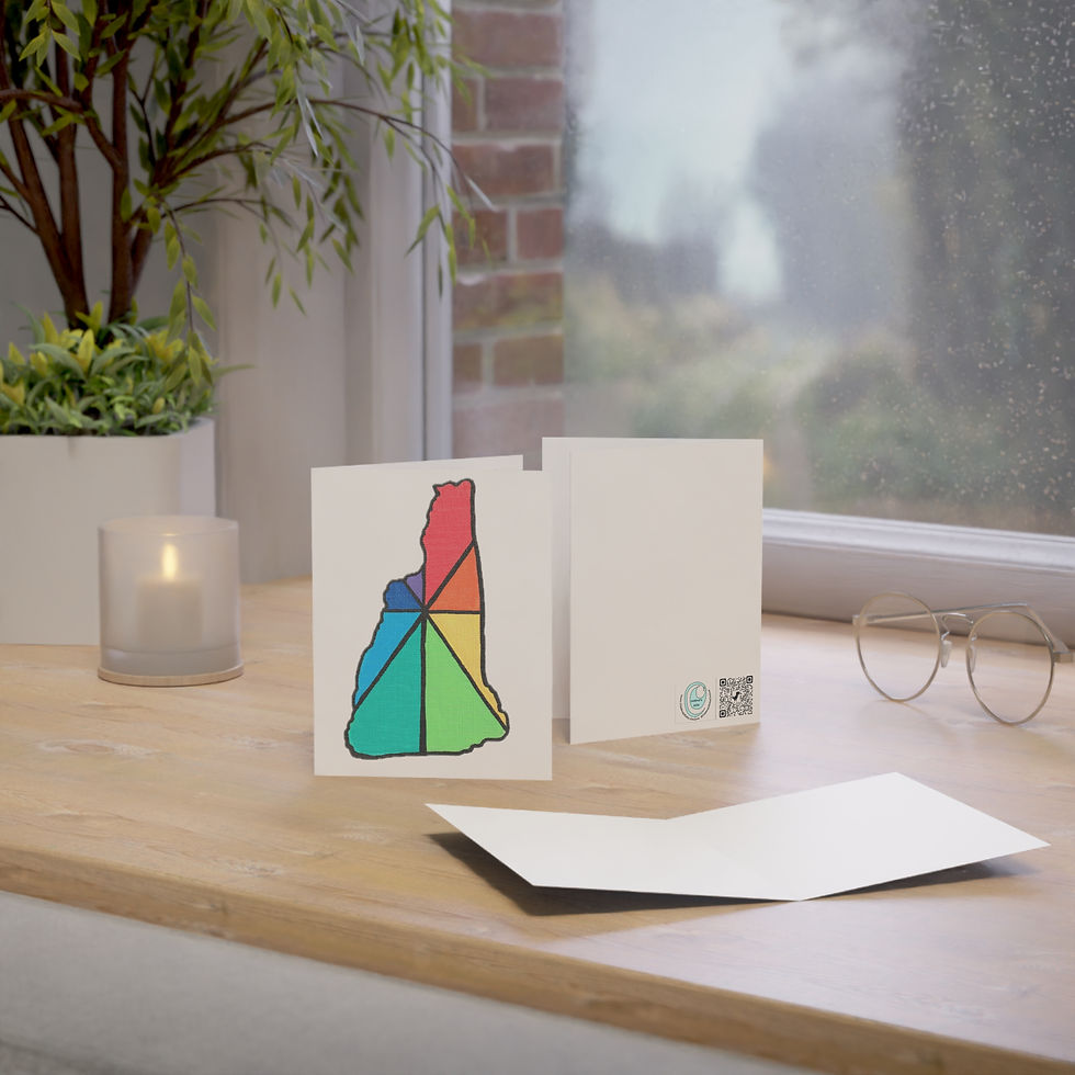 Thumbnail: New Hampshire Pride 2 Greeting Cards - Greeting Cards (1, 10, 30, and 50pcs)