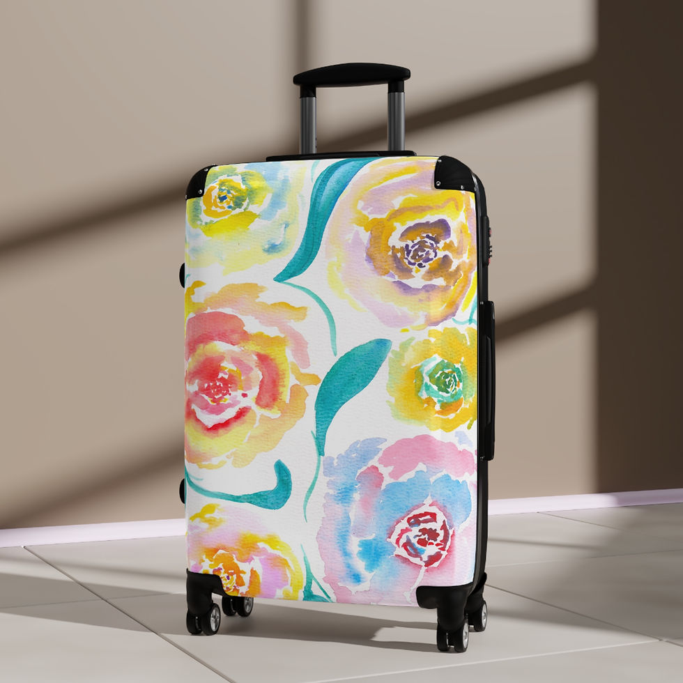 Thumbnail: Tied Up Roses Print Suitcase – Travel in Style with Bold, Artistic Flair