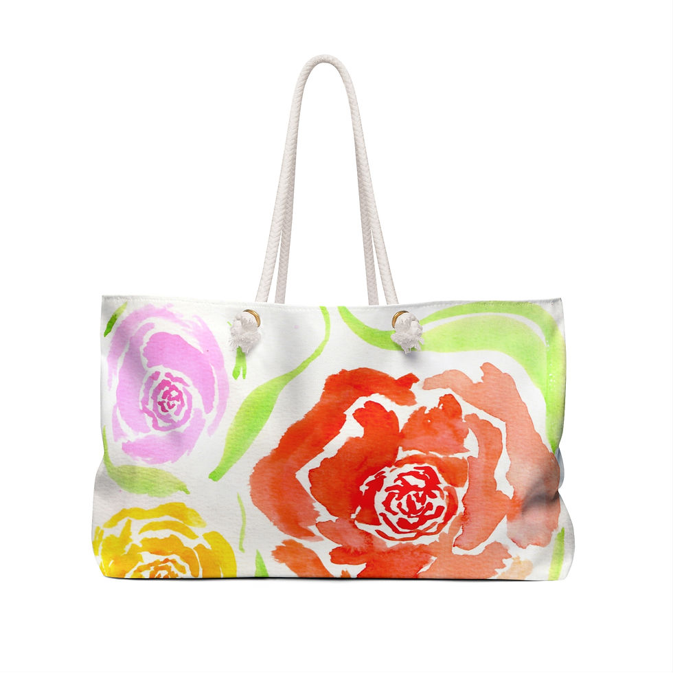 Thumbnail: Shady Roses - All-Over Floral Print Weekender Bag