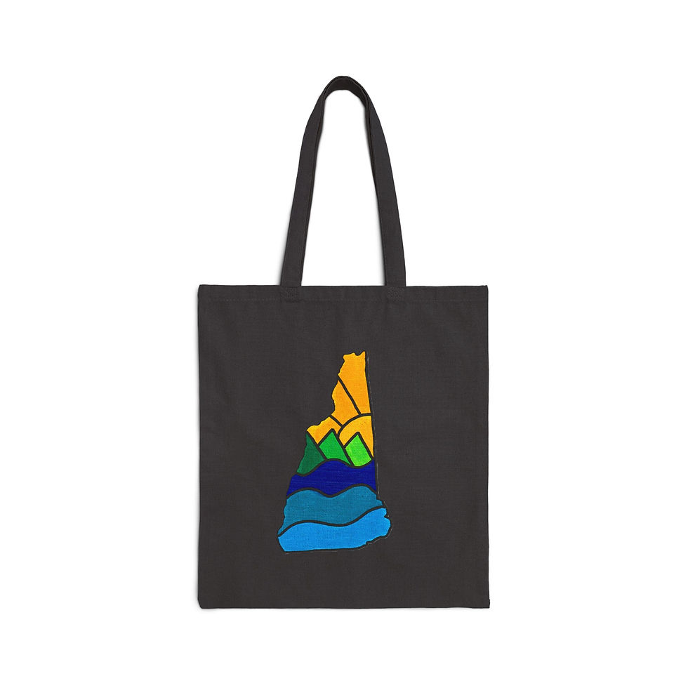 Thumbnail: New Hampshire Adventure Tote Bag – Sun, Mountains, and Waves