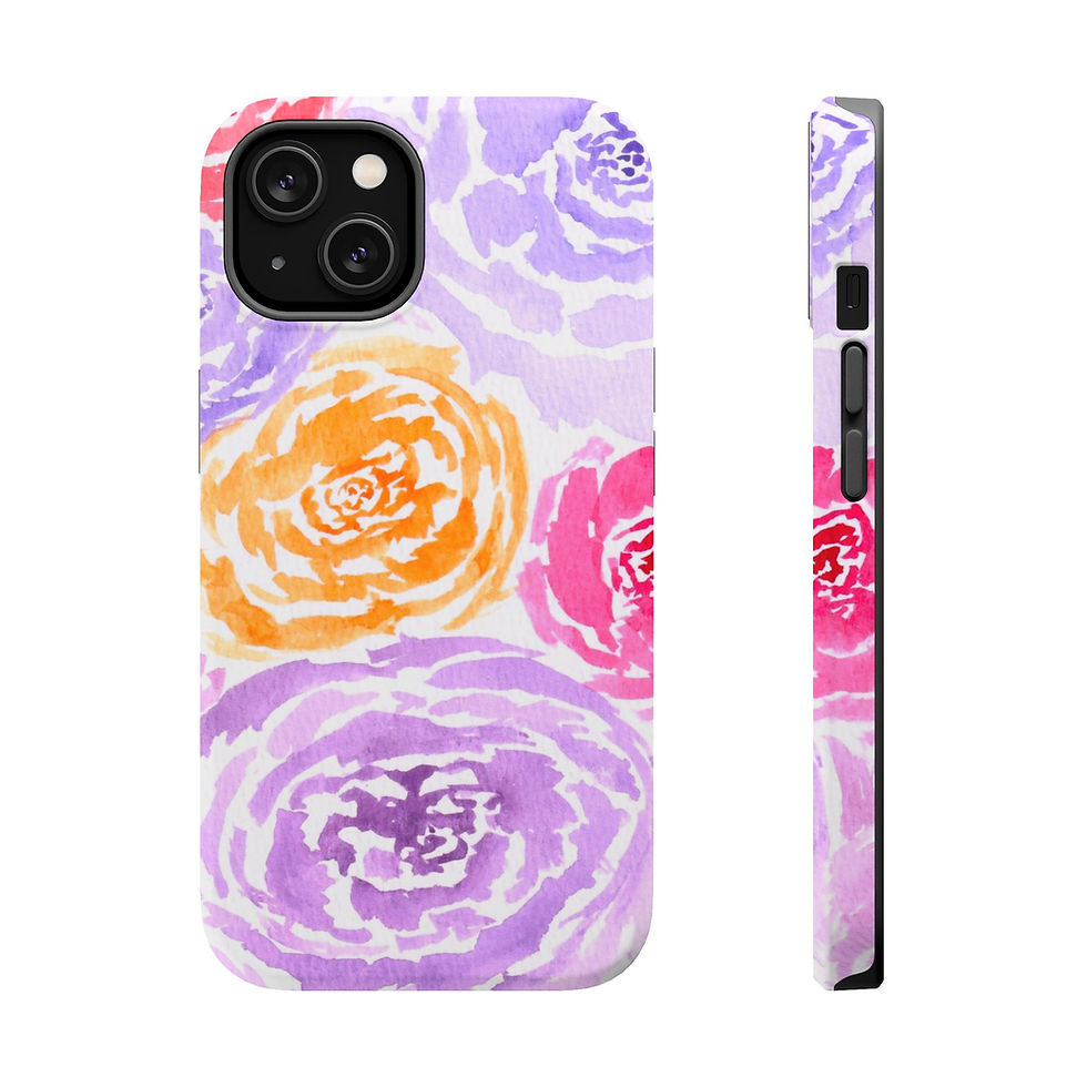 Thumbnail: Magnetic Tough Cases – Orange & Purple Watercolor Floral