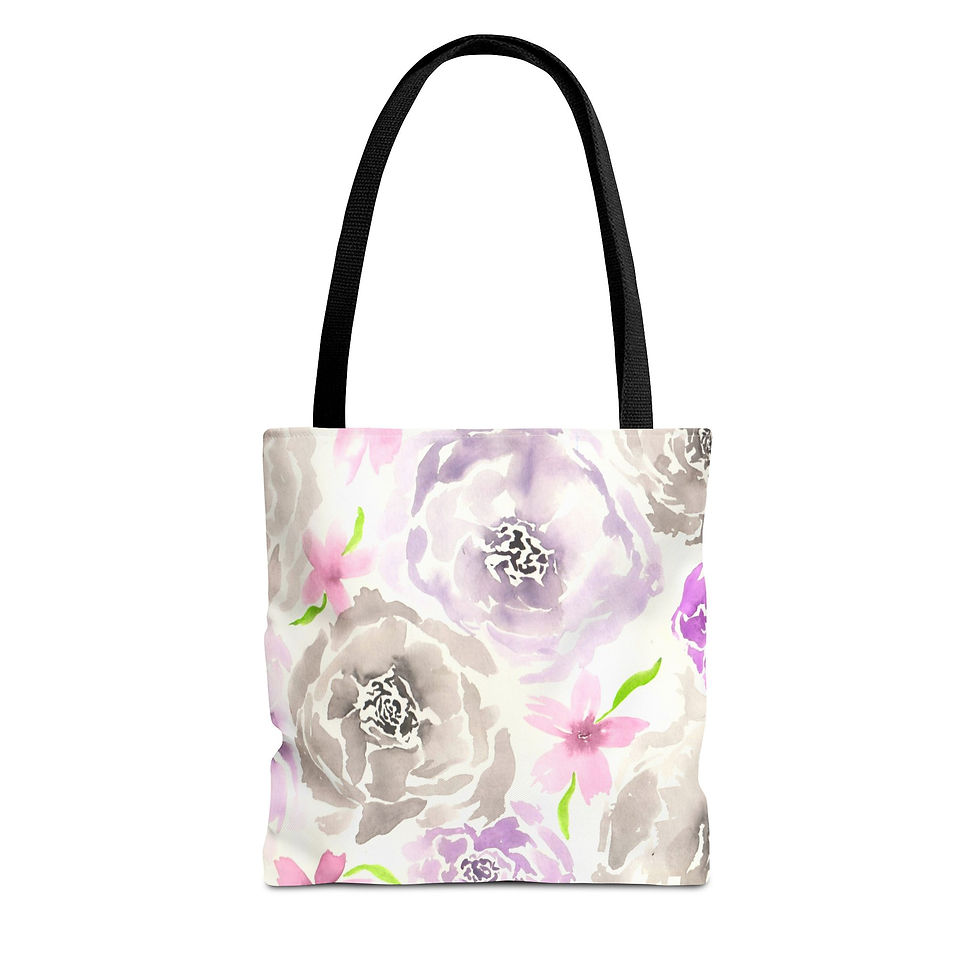 Thumbnail: Change of Heart - All-Over Floral Print Tote Bag