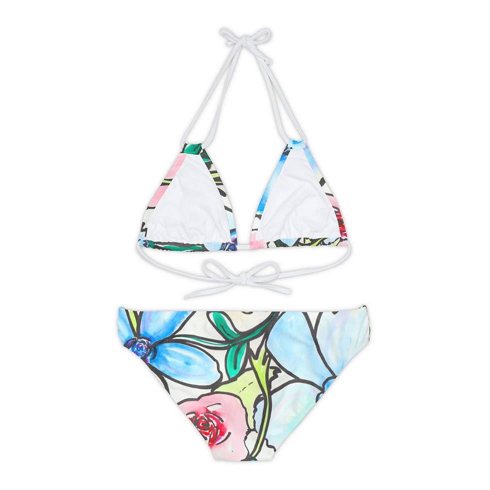 Thumbnail: Blooming Fantasia Strappy Bikini – Bold, Colorful, and Eye-Catching
