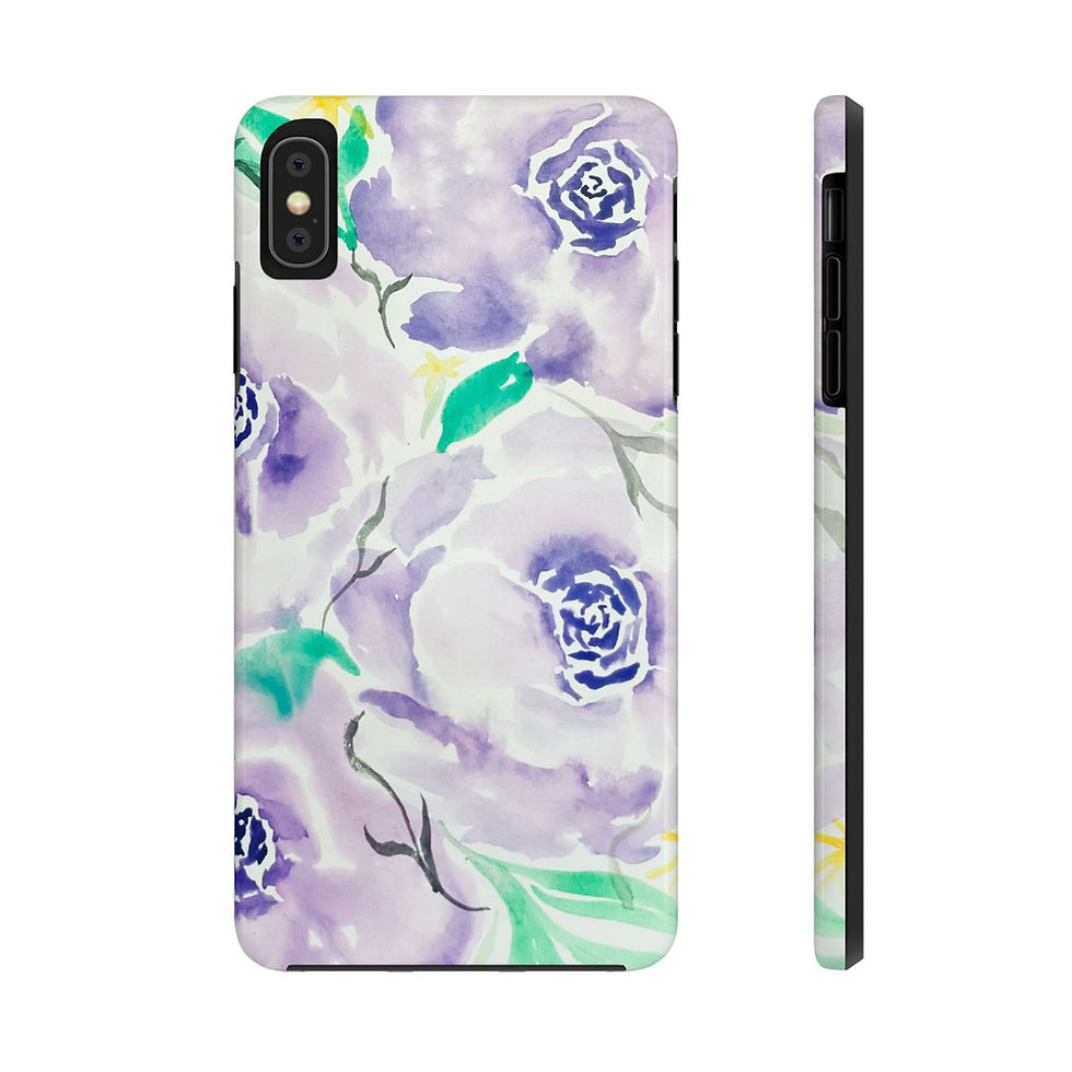 Thumbnail: Tough Phone Cases – Purple Rain but Roses Watercolor Floral