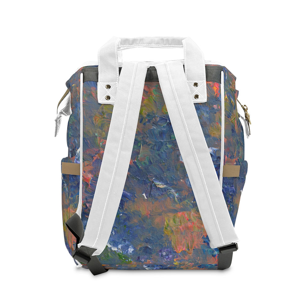 Thumbnail: Diaper Backpack - Vibrant Abstract Print - Freaking Rad