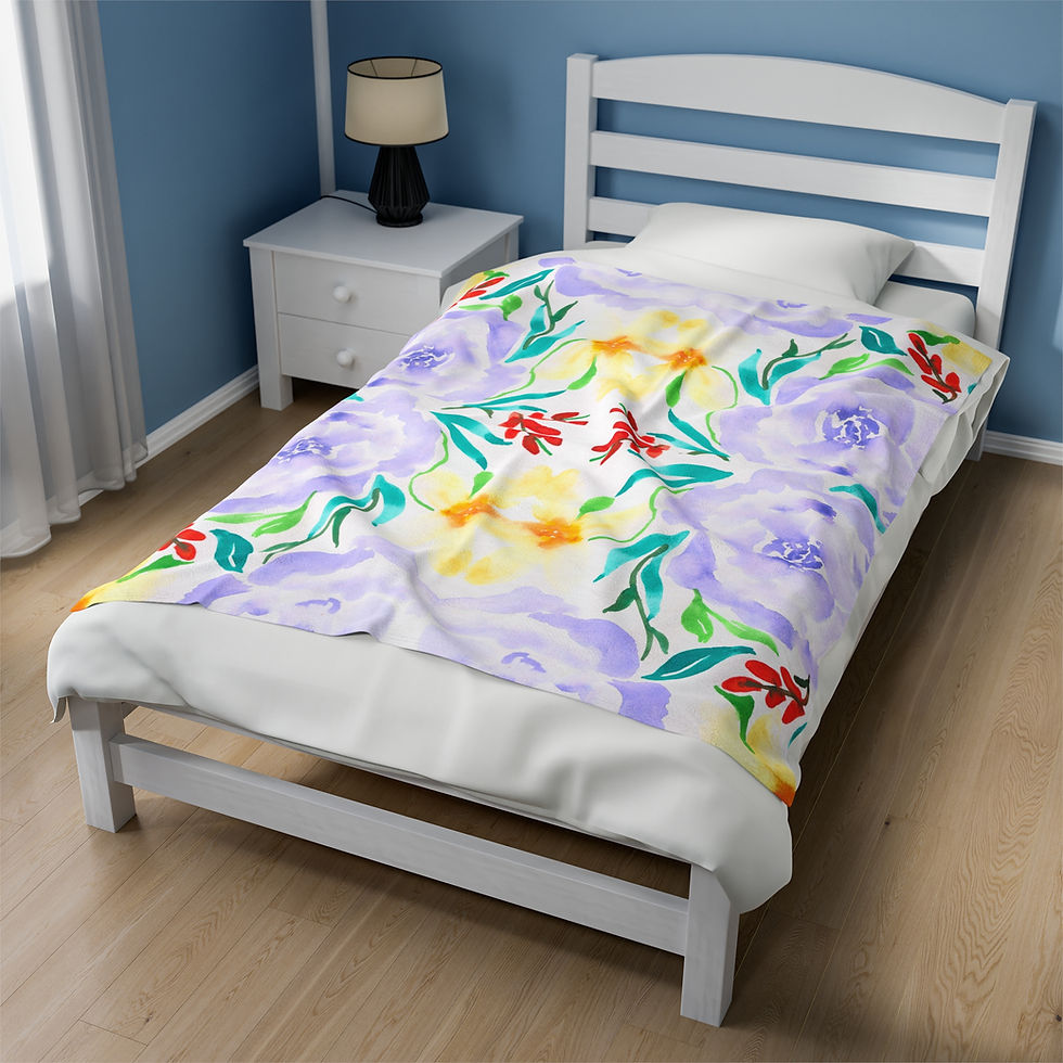 Thumbnail: Feeling Blue Velveteen Plush Blanket – Available in 3 Sizes