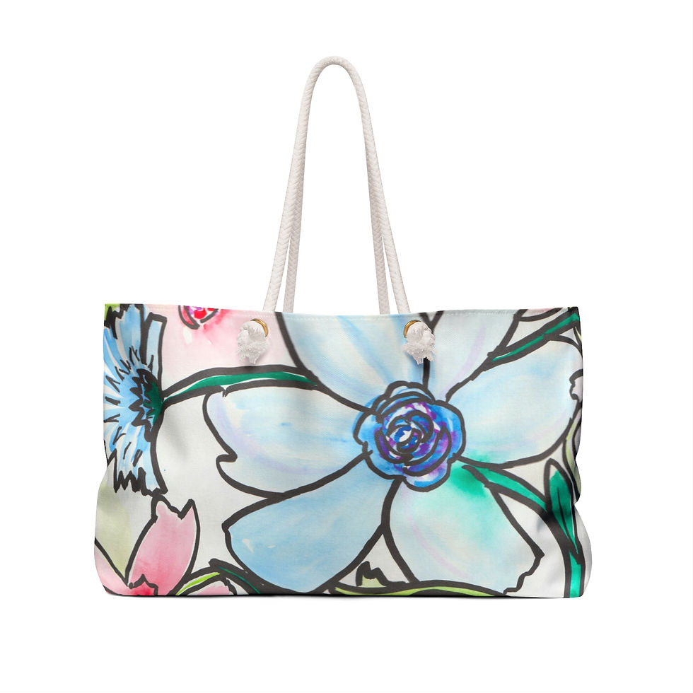 Thumbnail: Blooming Fantasia - All-Over Floral Print Weekender Bag