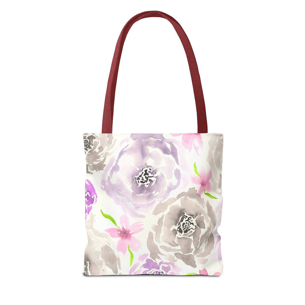 Thumbnail: Change of Heart - All-Over Floral Print Tote Bag