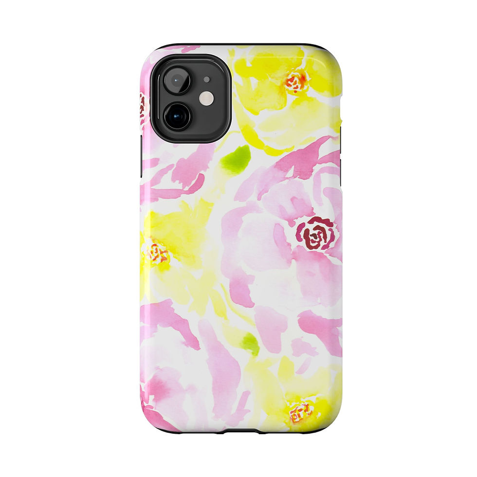 Thumbnail: Tough Phone Cases – Rose Lemonade Watercolor Floral