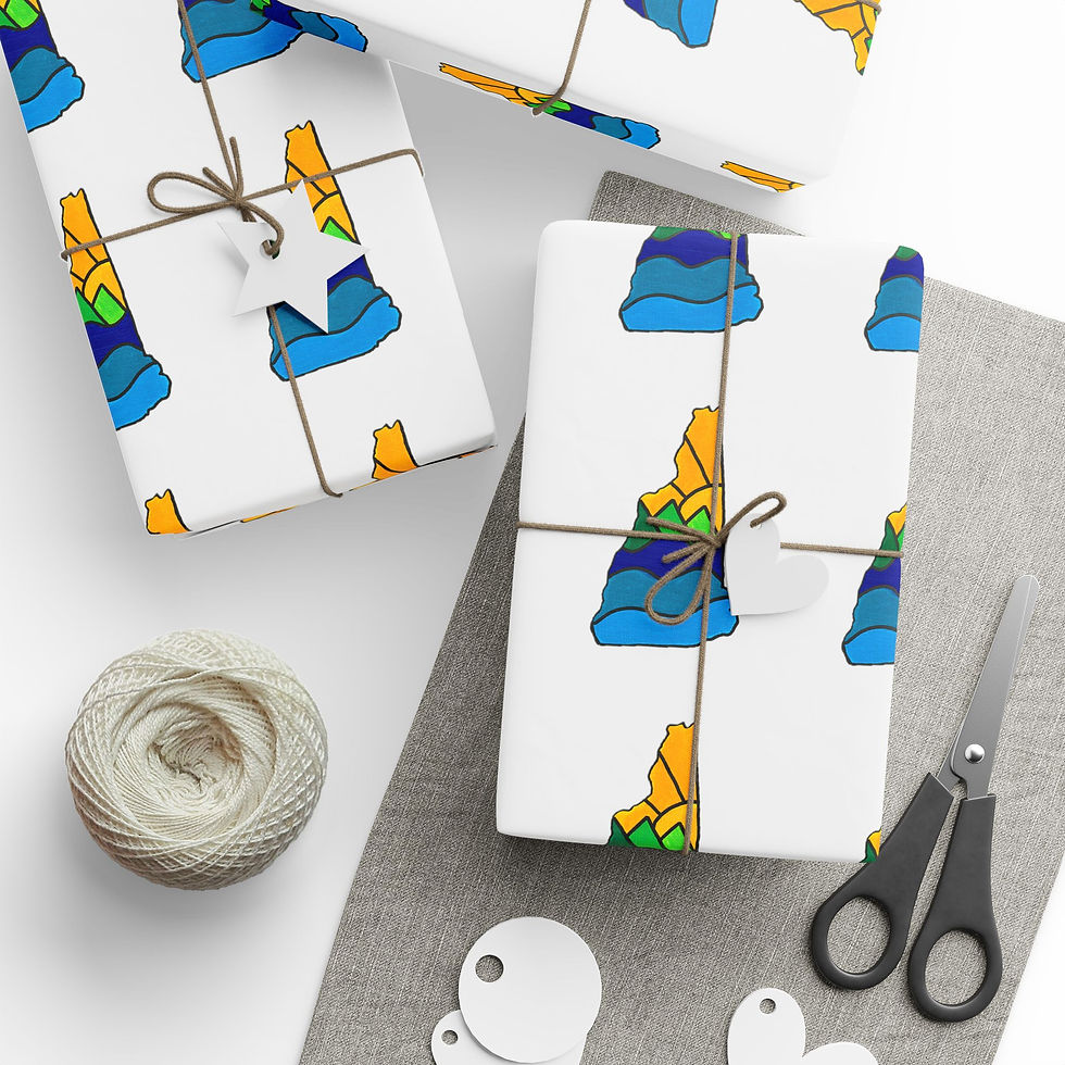Thumbnail: New Hampshire Adventure Wrapping Paper – Celebrate the Granite State