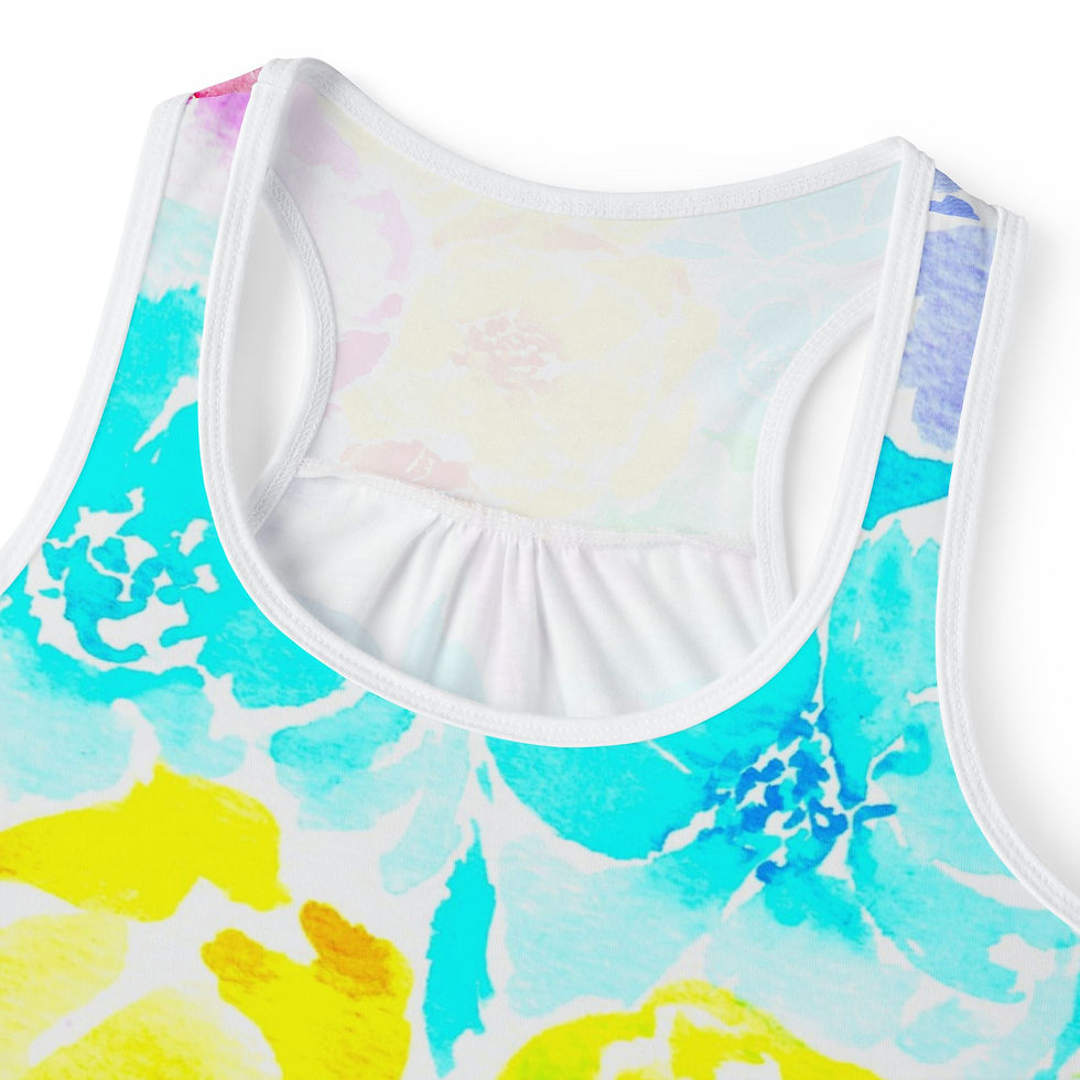 Thumbnail: Rosy Rainbow of Hope Floral Print Tank Top 