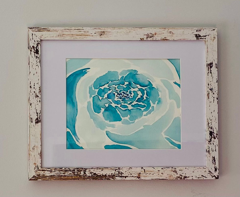 Thumbnail: Six watercolor paintings of roses in various colors.
