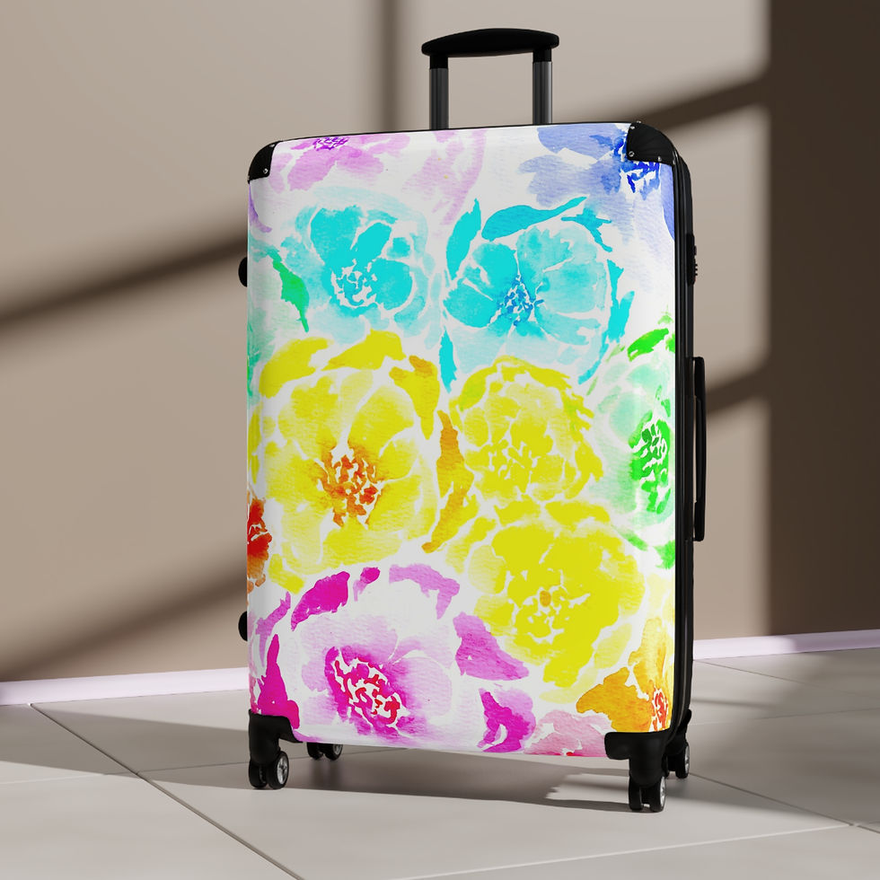 Thumbnail: Rosy Rainbow of Hope Suitcase – Travel in Style with Bold, Artistic Flair