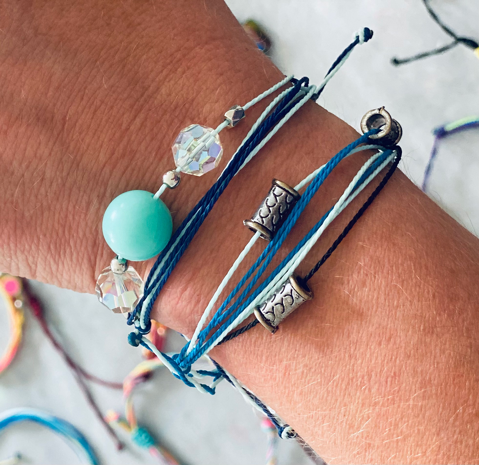 Thumbnail: Ocean Breeze Brazilian Cord Bracelet Pair 🌊