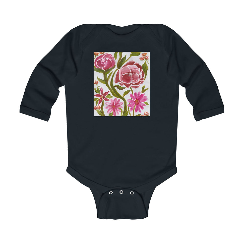 Garden Treasure Infant Long Sleeve Bodysuit – Soft, Stylish, and Cozy