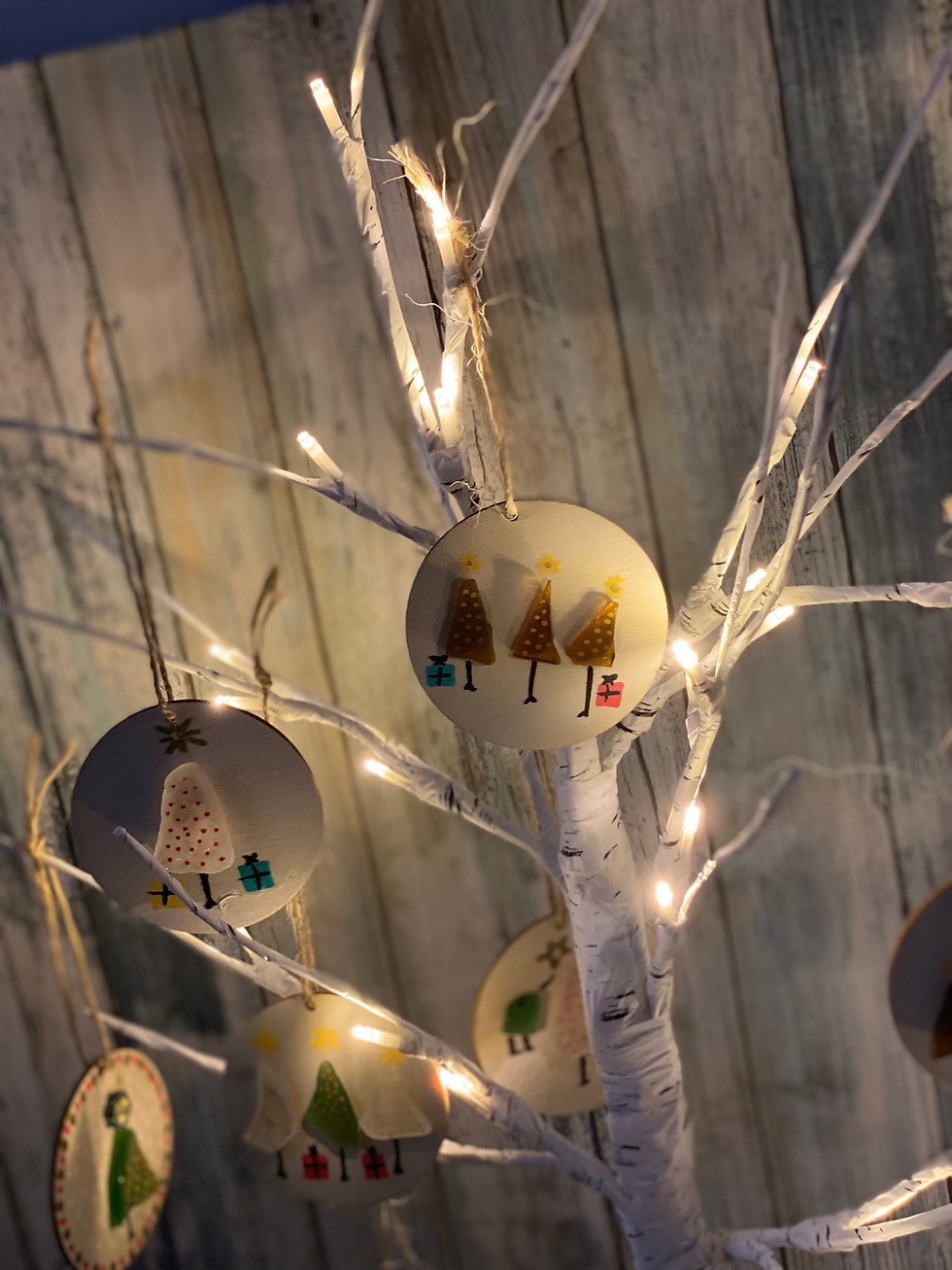 Thumbnail: Unique Seaglass Holiday Ornaments