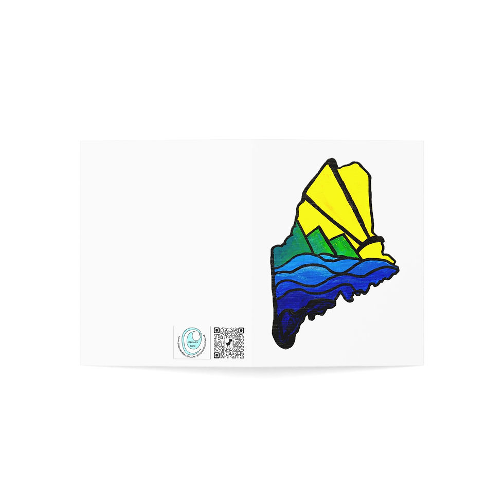 Thumbnail: State of Maine Adventure Print - Greeting Cards (1, 10, 30, and 50pcs)