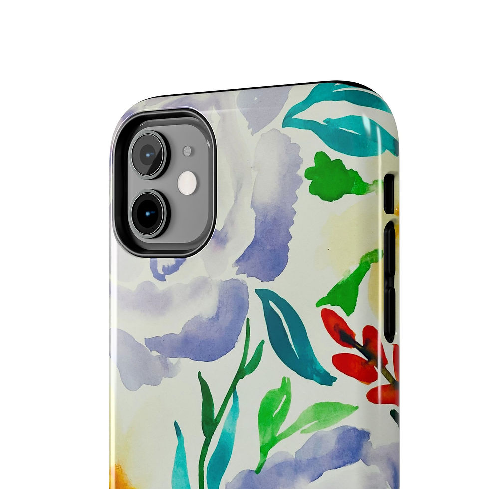 Thumbnail: Tough Phone Cases – Feeling Blue Watercolor Floral