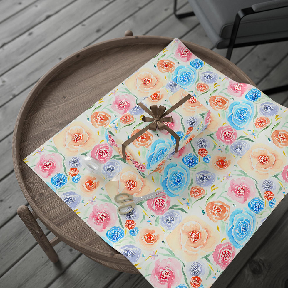 Pretty Party Bouquet Print Wrapping Paper – Elegant Blooms for Every Occasion