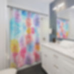 Watercolor Floral Shower Curtains - Chaotic Beauty Print