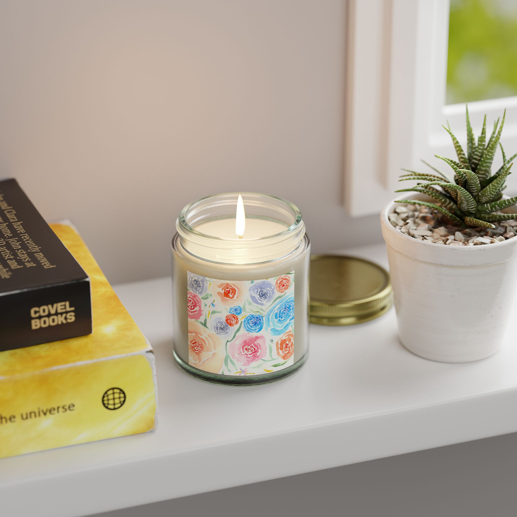 Essence of Blooms Scented Candles, Coconut Apricot Wax
