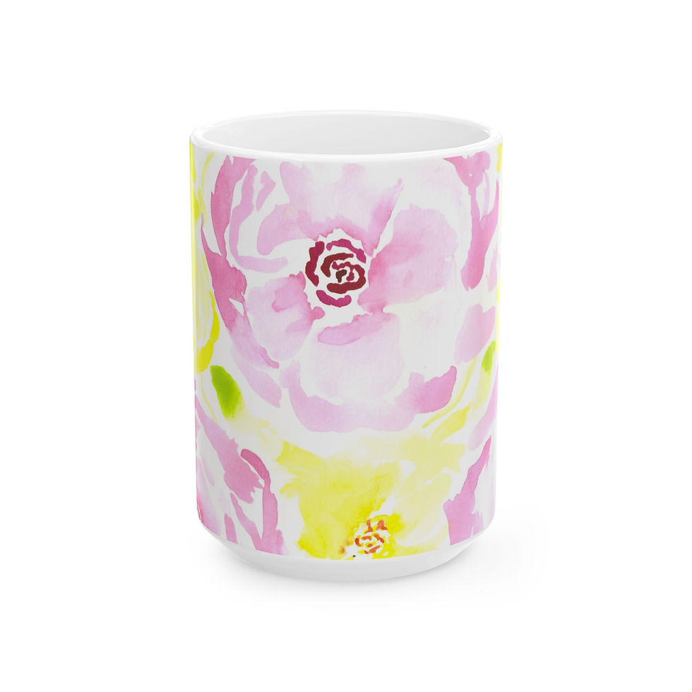 Thumbnail: Rosy Lemonade Ceramic Mug, (11oz, 15oz)