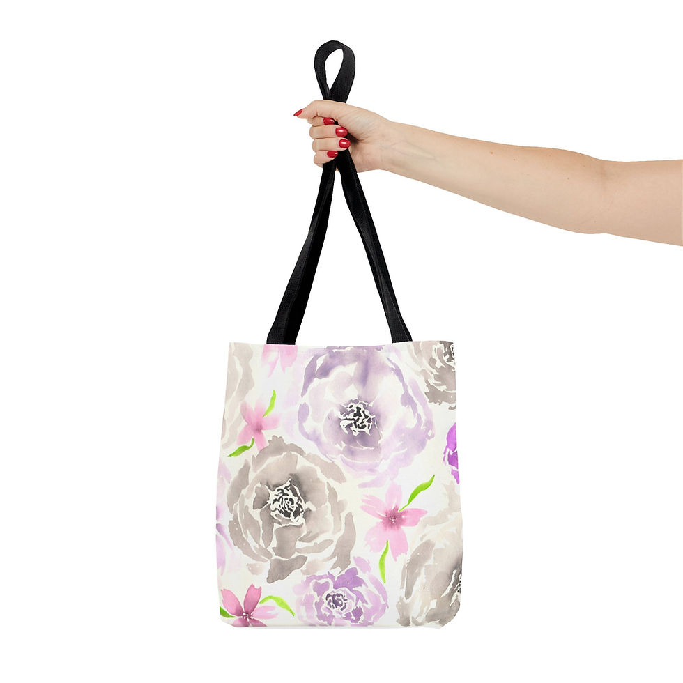 Thumbnail: Change of Heart - All-Over Floral Print Tote Bag